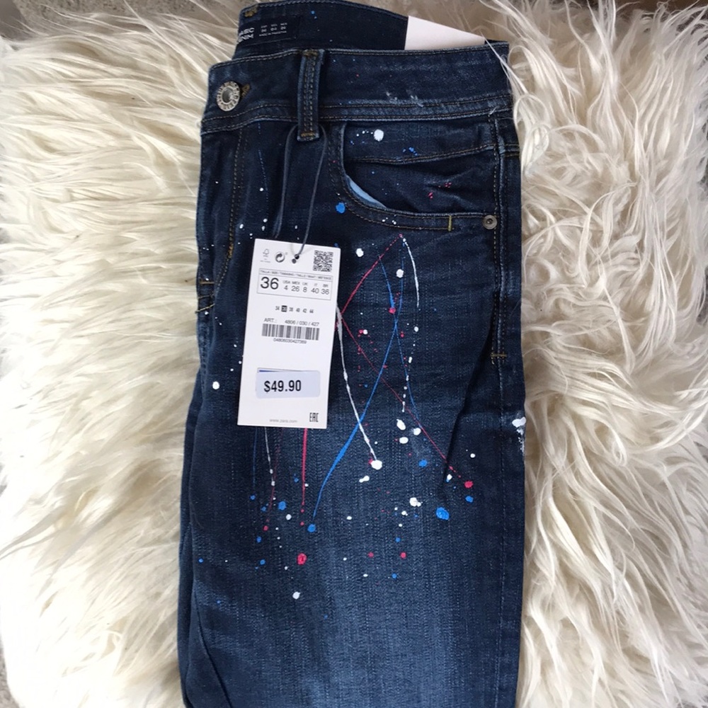 Zara Splatter Paint Denim